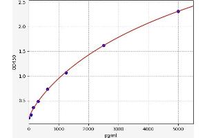 Typical standard curve (DDX42 ELISA Kit)