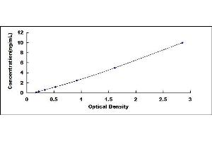 Typical standard curve (FCN1 ELISA Kit)