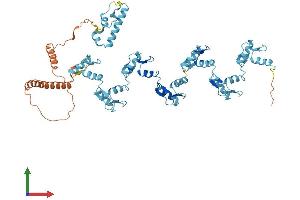 AlphaFold protein structure predicition of Human Recombinant ZNF66 Protein, UniprotID Q6ZN08
