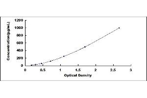 Typical standard curve (IL-5 ELISA Kit)