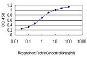 Detection limit for recombinant GST tagged PRSS7 is approximately 0. (TMPRSS15 Antikörper  (AA 361-470))