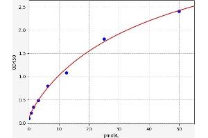 Typical standard curve (Proadrenomedullin (Pro-ADM) ELISA Kit)