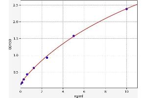 Typical standard curve (NADPH Oxidase 4 ELISA Kit)