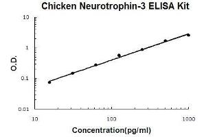 Chicken Neurotrophin-3 PicoKine ELISA Kit standard curve (Neurotrophin 3 ELISA Kit)