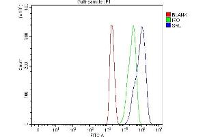 Flow Cytometry analysis of HEPA1-6 cells using anti-Sarcalumenin/Srl antibody (ABIN7599804). (Sarcalumenin Antikörper  (AA 119-422))