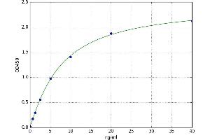 A typical standard curve (AOX1 ELISA Kit)