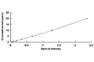 Typical standard curve (Perforin 1 ELISA Kit)