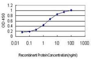 Detection limit for recombinant GST tagged PFN2 is approximately 0. (PFN2 Antikörper  (AA 41-140))