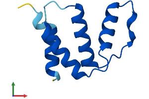 AlphaFold protein structure predicition of Mouse Recombinant Dbil5 Protein, UniprotID O09035
