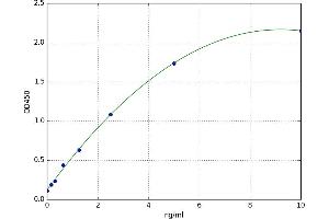 A typical standard curve (CCRL1 ELISA Kit)