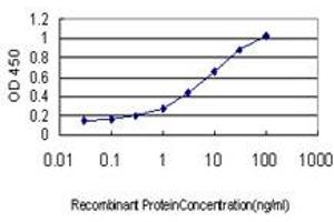 Detection limit for recombinant GST tagged PTK2B is approximately 0. (PTK2B Antikörper  (AA 682-871))