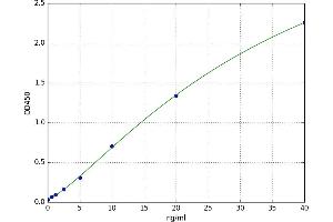 A typical standard curve (CST3 ELISA Kit)