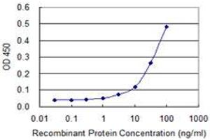 Detection limit for recombinant GST tagged MAP2K5 is approximately 10ng/ml as a capture antibody. (MAP2K5 Antikörper  (AA 1-120))