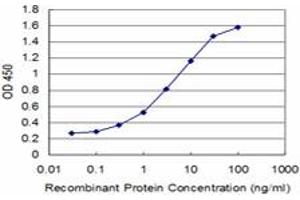 Detection limit for recombinant GST tagged GSC is approximately 0. (GSC Antikörper  (AA 151-257))