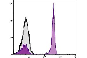 Chicken peripheral blood lymphocytes were stained with Mouse Anti-Chicken CD4-PE. (CD4 Antikörper)