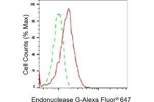 Flow cytometric analysis of Endonuclease G expression in HepG2 cells using Endonuclease G antibody (ABIN7798441), 1:2,000). (Rekombinanter Endonuclease G Antikörper)
