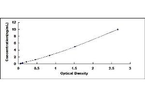 Typical standard curve (Claudin 4 ELISA Kit)