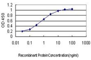 Detection limit for recombinant GST tagged GPR84 is approximately 0. (GPR84 Antikörper  (AA 208-316))