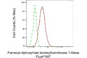 Flow cytometric analysis of Farnesyl-diphosphate farnesyltransferase 1 expression in HAP-1 cells using Farnesyl-diphosphate farnesyltransferase 1 antibody (ABIN7798570), 1:2,000). (FDFT1 Antikörper)