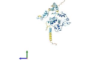 AlphaFold protein structure predicition of Human Recombinant ZNF672 Protein, UniprotID Q499Z4
