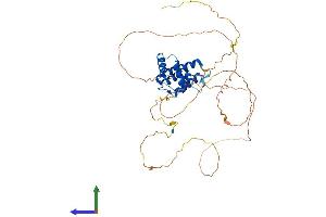 AlphaFold protein structure predicition of Mouse Recombinant Ppp4r2 Protein, UniprotID Q0VGB7