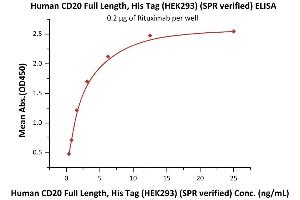 ELISA image for Membrane-Spanning 4-Domains, Subfamily A, Member 1 (MS4A1) (AA 1-297) (Active) protein (His tag) (ABIN6809865)