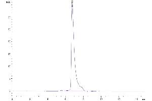 Size-exclusion chromatography-High Pressure Liquid Chromatography (SEC-HPLC) image for SLAM Family Member 7 (SLAMF7) (AA 23-226) protein (Fc Tag) (ABIN7275630)