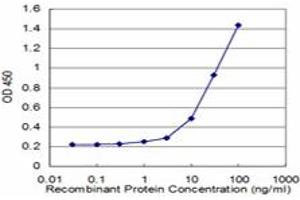 Detection limit for recombinant GST tagged CD9 is approximately 1ng/ml as a capture antibody. (CD9 Antikörper  (AA 112-195))