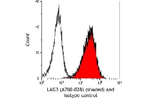 Flow Cytometry (FACS) image for anti-Lymphocyte-Activation Gene 3 (LAG3) (AA 23-450) antibody (ABIN7455196) (Rekombinanter LAG3 Antikörper  (AA 23-450))