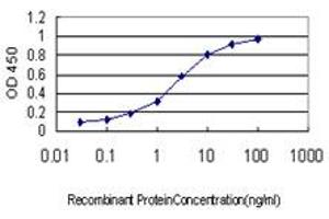 Detection limit for recombinant GST tagged KCNE4 is approximately 0. (KCNE4 Antikörper  (AA 1-170))