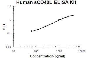 Human sCD40L Accusignal ELISA Kit Human sCD40L AccuSignal ELISA Kit standard curve. (CD40 Ligand ELISA Kit)