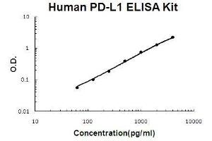 Human PD-L1/B7-H1 PicoKine ELISA Kit standard curve