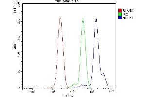 Flow Cytometry analysis of THP-1 cells using anti-NLRP3 antibody (ABIN7602532).