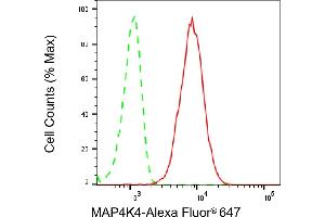 Flow cytometric analysis of MAP4K4 expression in C2C12 cells using MAP4K4 antibody (ABIN7799474), 1:2,000). (Rekombinanter MAP4K4 Antikörper)