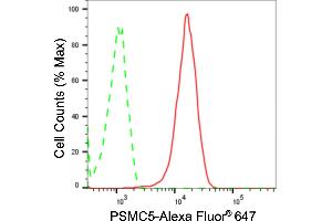 Flow cytometric analysis of PSMC5 expression in Hela cells using PSMC5 antibody (ABIN7799942), 1:2,000). (Rekombinanter PSMC5 Antikörper)