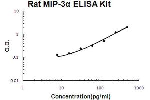 Rat MIP-3 alpha/CCL20 Accusignal ELISA Kit Rat MIP-3 alpha/CCL20 AccuSignal ELISA Kit standard curve.