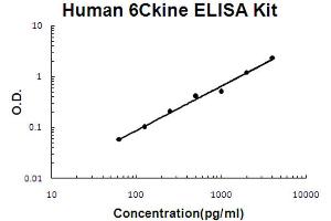 Human CCL21/6Ckine Accusignal ELISA Kit Human CCL21/6Ckine AccuSignal ELISA Kit standard curve.