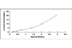 Typical standard curve (IL22RA2 ELISA Kit)