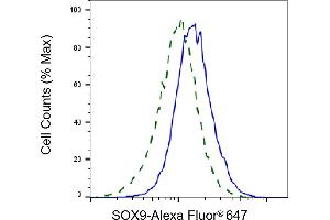 Validation of SOX9 knockdown using flow cytometry.