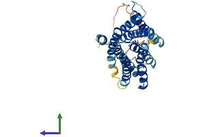 AlphaFold protein structure predicition of Human Recombinant SLC39A3 Protein, UniprotID Q9BRY0