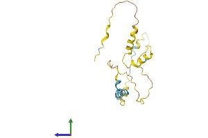 AlphaFold protein structure predicition of Mouse Recombinant Mycb Protein, UniprotID Q6P8Z1