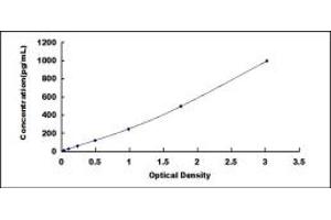 Typical standard curve (VEGFA ELISA Kit)