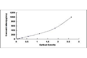 Typical standard curve (IL-2 ELISA Kit)