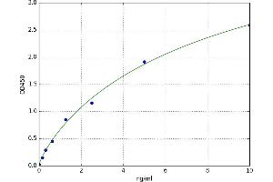 A typical standard curve (Fatty Acid Binding Protein ELISA Kit)