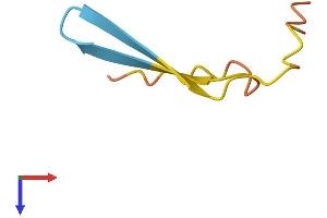 AlphaFold protein structure predicition of Human Recombinant KRTAP20-4 Protein, UniprotID Q3LI62