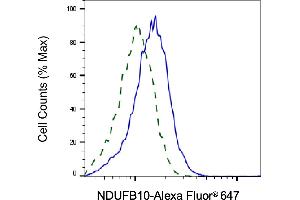 Validation of NDUFB10 knockdown using flow cytometry.