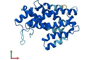 AlphaFold protein structure predicition of Mouse Recombinant Cptp Protein, UniprotID Q8BS40