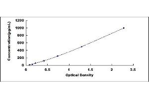 Typical standard curve (CCL2 ELISA Kit)