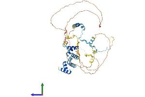 AlphaFold protein structure predicition of Human Recombinant UBAP1 Protein, UniprotID Q9NZ09