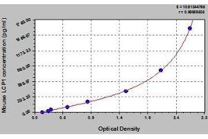 Typical standard curve (LCP1 ELISA Kit)